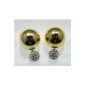 Original LaFemme Tribal earrings, faccetierte TruColor crystals, large pearl ball, pins in 925 sterling silver (jewelery)