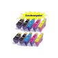 10x cartridges with CHIP for Canon (2 per color cartridge) replaced PGI-5 / CLI-8 (Office supplies & stationery)