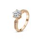 Yoursfs 1.5ct simulated engagement rings 18K rose gold plated 59mm (Jewelry)