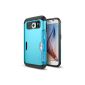 Galaxy hull S6, Spigen® [Card Holder] Hull Galaxy S6 with Card Slot [CS Slim Armor] [Mint] Double-layer protection with Card Holder for Galaxy Back to the S6 - Mint (SGP11334) (Accessory)