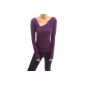 PattyBoutik - Top long sleeves, asymmetrical collar, neck cleared - Women (Clothing)