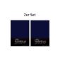 Set of 2 Jersey Fitted Sheets 120 x 200 cm navy blue 100% cotton Ökotex