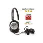 Tinteo ABA 122 Stereo Headphones HiFi Foldable Noise Double Black / Silver (Electronics)