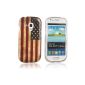 tinxi® Protective Case for Samsung Galaxy S3 Mini i8190 Silicon Cover backcover Case Case Case with USA America flag (Electronics)