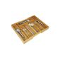Cutlery tray adjustable bamboo - extendable - From 5 to 7 compartments (housewares)
