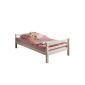 Single bed MAX painted 90x200 cm white