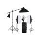 2850W Photo Studio Continuous Lighting Daylight softbox kit studio photographing 3 x five lamps + 3 * 3 * + softbox Lame stands + 1 * Boom Stand + 1 * Carrying Pouch (Electronics)