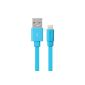 yellowknife® Apple MFi certified USB data cable Charging cable Lightning cable with 8 pin connector for Apple iPhone 5 5S 5C, iPad 4 4th generation, iPad Mini, iPod Touch 5 5th generation and iPod nano 7th generation 1.0 m (blue) (Electronics)