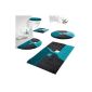 Bath mat and shower mat turquoise