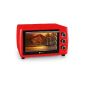 Klarstein Omnichef 30 - Mini oven 30L with multiple accessories, 1500W power (grill, pin, plate) - Red Steel