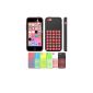 Apple Iphone 5C Handyhülle Protection foil for display TPU polka dots color black (Electronics)