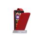 Nokia Lumia 925 Case Red PU Leather Flip Case (Accessories)