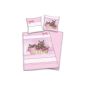 Bed linen Linon pink size 135x200 cm (80x80 cm)