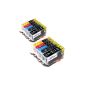 10x Canon Pixma MP610 Compatible printer cartridges - cyan / magenta / yellow / black cartridges with a chip (Office supplies & stationery)