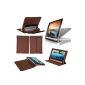 Pocket Lenovo IdeaPad Yoga Tablet 10 inch HD Tablet Leather Style (wifi / 3G) 16GB / 32Gb sleeve brown Cover with Stand - Accessories Case Lenovo IdeaPad Yoga Tablet 10.1 B8000 Cover (PU leather, Brown / Brown) Ultimate version with protective film ( Clear Screen Protector High Quality) - Original XEPTIO Accessories (Electronics)