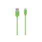 Belkin F2CU012BT2M-GRN USB cable to sync / charging Smartphone / MP3 / Tablet PC Green (Accessory)