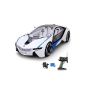 BMW i8 Concept Car Vision - RC Remote Controlled Vehicle license in the original design with blue LED lighting, model 1:14 scale, Ready-to-Drive, including remote control car (toy).