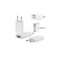 . Rydges® RMT-NL01 iPhone 4 / 4S / 3G / 3GS / iPod charger USB power adapter for Apple included USB data charging cable - white New Edition (Electronics)