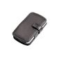 Leather Case for Acer Liquid E 2 Duo V370 (side hinged, Black) (Electronics)