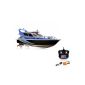 RC Remote Controlled police boat Coast Guard ship, Ready-to-Run, 430mm, incl. Rechargeable battery, charger, accessories, top design (Toys)