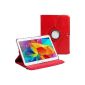 Cover Case for Samsung Galaxy Tab 10.1 4 (T530 / T531 / T535) - Red Leather Case with 360 ° pivoting action of rotation for portrait and landscape orientation with Free Screen Protector and Stylus Pen for Stuff4® (Personal Computers)