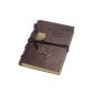 Culater® retro key leather cover book blank notebook journal diary journal diary book Dark Brown (Office supplies & stationery)
