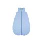 Baby sleeping bag for summer, light blue / blue ringed stripes - 100% cotton Oeko-Tex 100 Standard - baby and toddler sleeping bag for boys - DIMO (Baby Product)