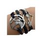 Bracelet Infinity The Hunger Games Bow and Arrow Bronze Brown / Infinity / better leather strap / Pendant / One Direction (jewelry)