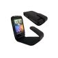 igadgitz BLACK Leather Case Cover for HTC Desire S Android Smartphone + Screen Protector (Wireless Phone Accessory)