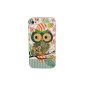 Voguecase® TPU Silicone Cover Case Shell Cover Case Cover For Apple iPhone 4 4S (Owl 07) + Free Stylus Universal random screen (Electronics)