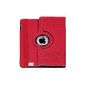 GFT IPAD cover sleeve checked fits iPad 2, IPAD3 IPAD4, 5 Aufstellfunktionen, swiveling, TÜV Emission & odor, elastic closure band, auto shut-off / Wake up function, red