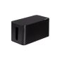 Hama Mini Cable Box, 11.8 x 23.5 x 11.5 cm (W x D x H) with rubber feet black (tool)