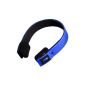 Sonixx X-Sport Bluetooth wireless headset with microphone (iPhone / iPad / Android / Windows / Galaxy / HTC etc.) - Blue (Wireless Phone Accessory)