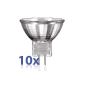 MR11 halogen lamp of parlat (warm white, 12V, 10W, GU4, 10 piece pack)