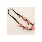 Hair band hair jewelry leather woven flowers flower headband HIPPIE, 9 colors for choice, super nice (Pink 2) (Jewelry)