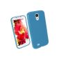 iGadgitz Blue Durable Crystal Gel Case TPU Case Cover Case for Samsung Galaxy S4 I9500 I9505 Android Smartphone IV + Screen Protector (Wireless Phone Accessory)