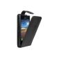 Black Leather Case Cover for LG E610 Hinged Optimus L5 - Flip Case Cover + 2 Screen Protector (Wireless Phone Accessory)