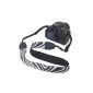 BIRUGEAR nylon neoprene neck strap shoulder strap - black zebra printed in white for DSLR Camera Kodak Nikon Panasonic Canon Sony Samsung Pentax FujiFilm (Electronics)