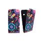 Xtra-Funky Exclusive: leather protective case, wallet type with floral motifs and butterflies Samsung Galaxy Ace S5830 - B9 (Désign-B9 - Jellyfish) (Electronics)