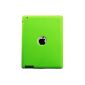 Luxburg® Apple iPad Case Cover Shell 4/3 Light green silicone TPU case / green (Electronics)