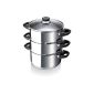 Beka 12030224 Steam Cooked Polo 3 Body + Glass lid 20 cm Stainless Steel (Kitchen)