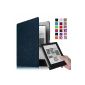 Kobo Aura H2O Protector Case - Fintie Ultrathin Smart Cover Shell Lightweight Protective Carrying Case Case with auto sleep / wake function for Kobo eReader eBook Aura H2O, Navy