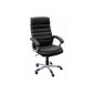 Amstyle Valencia swivel chair / executive chair - leather look black to 120 kg (household goods)