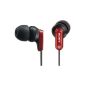 Sony Earbud Headphones MDREX35LPR dome type 9 mm 1.2 m Red (Accessory)