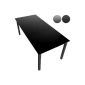 Garden table glass table coffee table aluminum (choice of color) - 190x87cm (garden products)