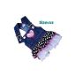Dog Jeans Dress With Sequins Heart-shaped Roses pocket ((XS) (Others)