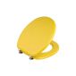 Cornat KSH19 Modena toilet seat, color classic, wood core (MDF), stainless steel hinges, yellow (tool)