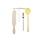 VonShef Accessories To Make Pancakes: Rake dough, brush with oil, wood spatula and ladle (Cooking)