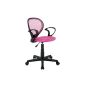 Office chair swivel chair desk chair Pink / Black - H-2408F / 1406