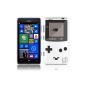 Creator Case for Nokia Lumia 625 - Case / Cover / white Protective Case Rigid Plastic (rigid rear) with cool gameboy color pattern (Electronics)